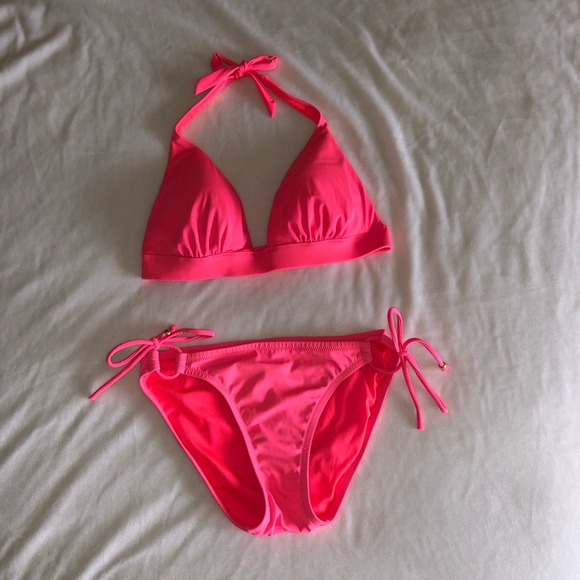 Victoria’s Secret Coral Halter Swimsuit - Picture 2 of 6